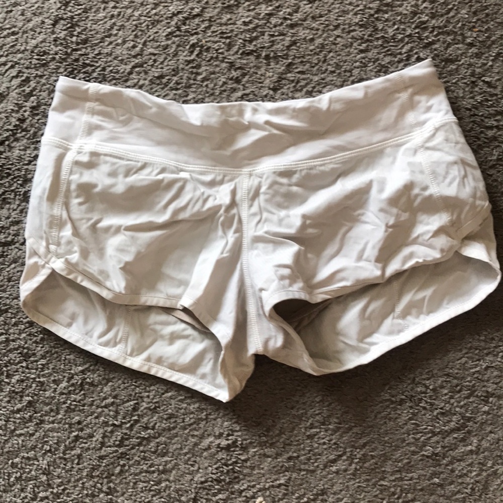 Lulu lemon white running shorts